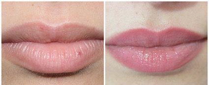 Permanent Makeup schmerzfrei Lippen - vorher-nachher