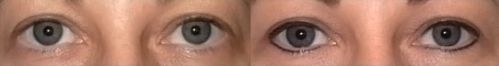 Permanent Augenbrauen Permanent Makeup schmerzfrei - Augen vorher-nachher